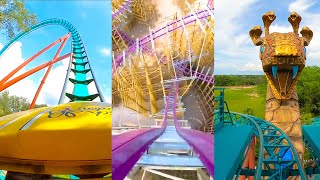 Every Roller Coaster at Busch Gardens Tampa 4K Onride POV [upl. by Nairdna]