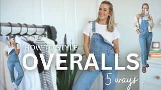 STYLE OVERALLS 5 WAYS  Spring Fashion how to [upl. by Eldridge]