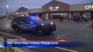 Alsip shooting Man shot several times in ambush outside childrens indoor playground police say [upl. by Nancee295]