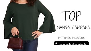 Cómo hacer TOP MANGA JAPONESA CAMPANA  TUTORIAL [upl. by Benis192]