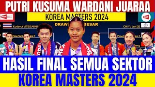 YESS INDONESIA JUARAA‼️Hasil Terlengkap Final Korea Masters 2024 Super 300 hari ini [upl. by Nonrev854]