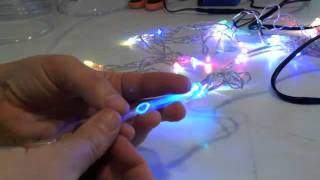 How to attach fiber optic filament to an LED [upl. by Ylagam]