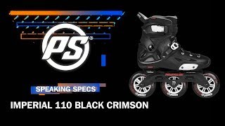 Powerslide Imperial 110 Black Crimson skates  Speaking Specs [upl. by Lertnom47]