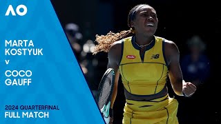 Marta Kostyuk v Coco Gauff Full Match  Australian Open 2024 Quarterfinal [upl. by Llertnov]