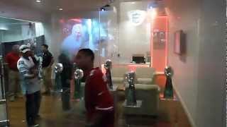 49ers NFC Championship Trophy and Lombardi Trophy Viewing Compilation 2013 [upl. by Anoif419]