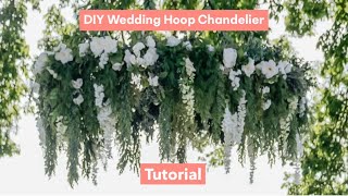 DIY Wedding Hoop Chandelier Tutorial [upl. by Dorwin]