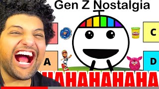 Gen Z Nostalgia Tier List Made Me Do SidequestsðŸ¤£ [upl. by Xyno]