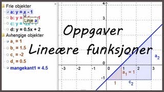 Oppgaver lineære funksjoner [upl. by Liahus]