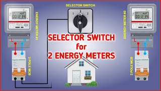 Selector Switch Diagram to Control 2 Energy Meters [upl. by Loring]