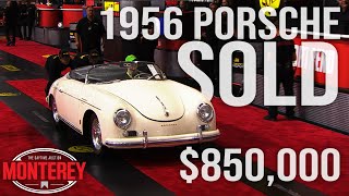 SOLD for 850000 1956 Porsche 356A 1500 GS Carrera Speedster  Mecum Monterey 2023 [upl. by Selym]