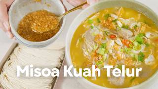 RESEP MISOA AYAM KUAH TELUR  YANG PENTING HANGAT amp GAMPANG [upl. by Atiugram960]