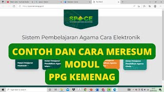 Contoh Resume dan Cara Mengerjakan Tugas Resume Modul PPG Daljab Kemenag [upl. by Eahsed]