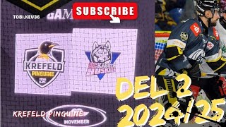 DEL2  Krefeld Pinguine vs EC Kassel Huskies  17 Spieltag  20242025 [upl. by Nanreh771]