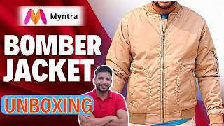 🔥👉🏻 MYNTRA Review Bomber jacket for Men  Best winter Bomber jacket for men available on Myntra [upl. by Christabel]