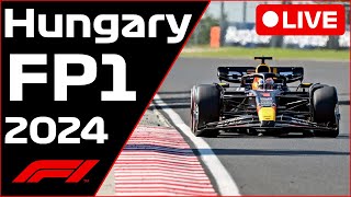 🔴F1 LIVE  Hungary GP FP1  Commentary  Live Timing [upl. by Halle]