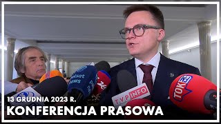 Konferencja prasowa Marszałka Sejmu [upl. by Orland]