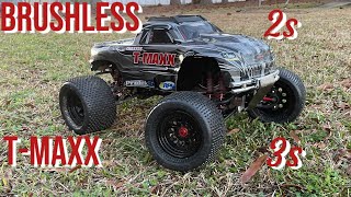 Make Your Traxxas TMaxx a brushless Beast Walkthrough [upl. by Luz896]