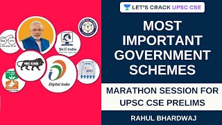 Most Important Government Schemes  Mega Marathon Session  Crack UPSC CSEIAS [upl. by Kingsbury]