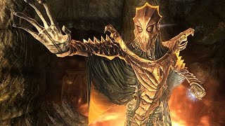 Skyrim Boss Fight  Dragon Priest Ahzidal LEGENDARY [upl. by Arehc]