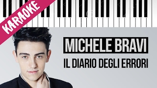 Michele Bravi  Il Diario Degli Errori  Sanremo 2017  Karaoke Piano Con Testo [upl. by Hertzog293]