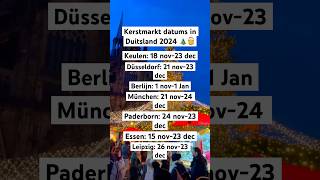 Dit zijn de kerstmarkt datums in Duitsland voor 2024 kerstmarkt kerst [upl. by Neeli]