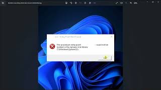 SOLVED quotMcUICntexe Entry Point Not Foundquot Error in Windows [upl. by Acinoed]