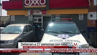 Detienen a 27 por robos a Oxxo´s en Edomex [upl. by Laynad661]