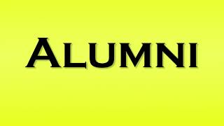 Pronunciation of Alumni [upl. by Drusilla]