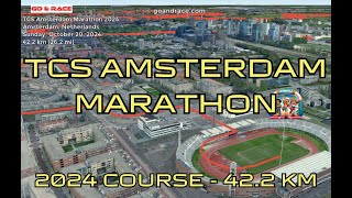 TCS Amsterdam Marathon 2024 fly over the marathon course [upl. by Lilla]