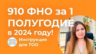 Сдача 910 ФНО за 1 ПОЛУГОДИЕ 2024г для ТОО Инструкция [upl. by Monteith684]