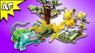 Mega Construx Pokemon PIKACHU vs BULBASAUR Speed Build [upl. by Neerahs]