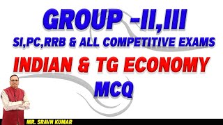 INDIAN amp TELANGANA ECONOMY MCQ [upl. by Dorweiler161]