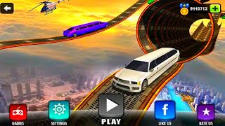 Limo Car stunt driving simulator 3d  impossible Car tracks stunts  android gameplay [upl. by Aronek]