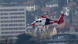 Rettungshubschrauber Christoph Rostock landet in Stuttgart [upl. by Esimehc770]