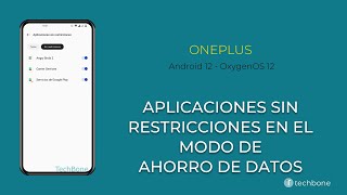 Aplicaciones Sin Restricciones Modo de Ahorro de Datos  OnePlus Android 12  OxygenOS 12 [upl. by Keram]