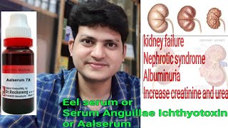 Eel serum  Homeopathic medicine for kidney failure  Albuminuria increase urea and creatinine [upl. by Enial]