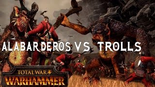 Alabarderos Imperio Vs Trols  TwWarhammer [upl. by Tyre]