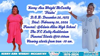 KerryAnn Wright McCarthy Funeral Service [upl. by Phippen]