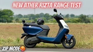 New Ather Rizta Range Test In Zip Mode 100 to 0  2024 Rizta Range Test🥵 [upl. by Arraeic]