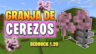 GRANJA DE CEREZOS para MINECRAFT BEDROCK 120 [upl. by Ococ]