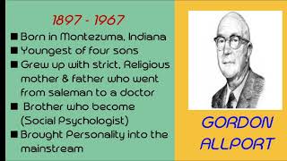 Traits and Personology By Gordon Allport [upl. by Tserrof]