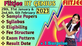 IIT Genius Exam Fiitjee 2023  Syllabus amp Detailed Analysis [upl. by Nevarc]