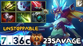 Naga Siren  Unstoppable  23savage  736c  Immortal Dota [upl. by Nolie]