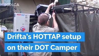 Driftas HOTTAP Shower setup on their new camper trailer [upl. by Ahseal50]