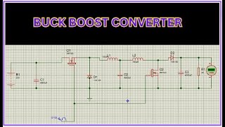 BUCK BOOST Converter simulation in proteus  DCDC BUCK BOOST CONVERTER  Proteus Tutorial [upl. by Daron486]