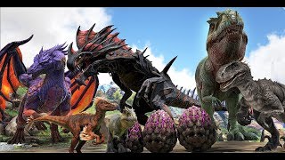 Criando Bebes Roubados de Outras Mães Roubando Ovos Do Dragão Ark Survival Evolved PTBR [upl. by Renaud]