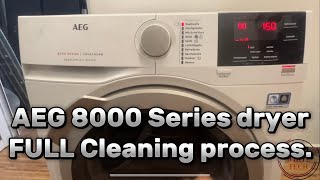 Cleaning AEG 8000 series dryer full process of disassembling steps  tutorial deep clean trockner [upl. by Rann102]