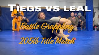 Aaron Tiegs vs Joe Leal Battle Grappling 205lb Title Match [upl. by Mushro]