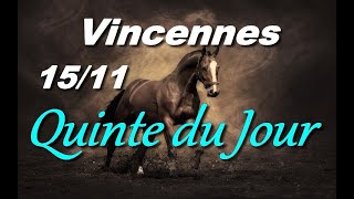 PRONOSTIC PMU QUINTE DU JOUR VENDREDI 15 NOVEMBRE 2024 [upl. by Bryana]