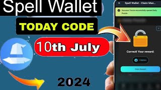 Spell Wallet Daily Puzzle Spell Wallet Airdrop MANA coin Claim Daily [upl. by Enicnarf]